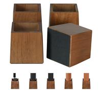 TQVAI Elevadores de cama de madera de 4 pulgadas (interior de 3 pulgadas de alto), elevadores de muebles que soportan hasta 998 kg, resistentes para sofá, escritorio, diván, mesa, paquete de 4
