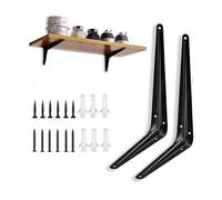 TQVLNMCR 2 Soportes de Estante de Hierro metálico for Colgar en la Pared, Soporte Triangular de ángulo Recto de 90 Grados, Soporte Flotante for decoración de armarios y Muebles.(I,75x100mm)
