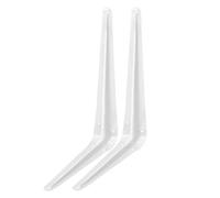 TQVLNMCR 2 Soportes de Estante de Hierro metálico for Colgar en la Pared, Soporte Triangular de ángulo Recto de 90 Grados, Soporte Flotante for decoración de armarios y Muebles.(White,75x100mm)