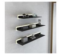 TQVLNMCR Estante Flotante LED de aleación de Aluminio con luz Blanca for Almacenamiento en Bares y baños.(38 * 26cm,80x20CM)