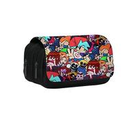 TQVLNMCR Estuche for lápices Anime Friday Night Funkin for Adolescentes Estudiantes Figura de Anime Novios Novias Penbox Estuche for bolígrafos Impreso de Doble Capa Gran Capacidad for la Escuela(B)