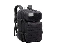 TQVLNMCR Mochila táctica de Ataque Militar de 55 L, Mochila de Senderismo, Bolsa de Viaje Impermeable, Unisex, for Exteriores, Camping, montañismo, Caminar, Ciclismo, Escalada(Black)