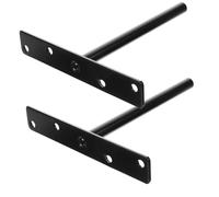 TQVLNMCR Soportes de Estante flotantes de Metal for Montaje en Pared de 6 Pulgadas, 2 Piezas, Color Blanco, Resistentes
