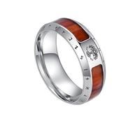TQWSVUM Anillo de Acero Inoxidable Para Hombre Runas Vikingas Árbol de la Vida - Mitología Nórdica Yggdrasil Y Anillo Incrustación Madera - Hecho A Mano Pulido Encanto Vintage Joyería Callejera