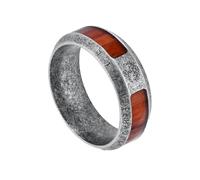 TQWSVUM Anillo de Acero Inoxidable Para Hombre Runas Vikingas Árbol de la Vida - Mitología Nórdica Yggdrasil Y Anillo Incrustación Madera - Hecho A Mano Pulido Encanto Vintage Joyería Callejera