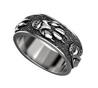 TQWSVUM Anillo de Garra de Oso Vikingo - Anillo de Animales de Acero Inoxidable Para Hombres de Nordic Pirate - Mujeres Vintage Moda Gótico Estilo Punk Wolf Footprint Paw Rings Joyería