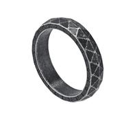 TQWSVUM Anillo de Runas Elder Futhark - Mitología Nórdica Hombre Vikingo Anillo de Acero Inoxidable - Hecho A Mano Pulido Moda Gótica Hip Hop Anillo de Cóctel Amuleto Pagano Joyería