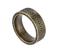 TQWSVUM Anillos de Acero Inoxidable Para Hombre con Runas Vikingas Y Nudo Celta - Banda de Bodas con Letra de Odín Y Nudo Irlandés de la Mitología Nórdica - Joyería de Amuleto Pagano de Moda
