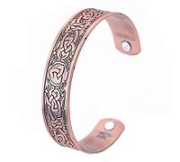 TQWSVUM Brazalete de Trinity con Nudo Celta Nórdico para Hombre, Pulsera Abierta Ajustable con Nudo Irlandés Vikingo, Joyería de Mujer Escandinava Punk Vintage Pulida Hecha A Mano