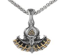TQWSVUM Collar de Ancla Vikinga Valknut para Hombres Y Mujeres -Colgante Acero Inoxidable con Martillo Thor's Mjolnir La Mitología Nórdica -Vintage Hip Hop Encanto Pagano Amuleto Joyería Regalo
