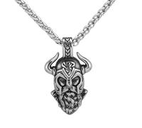 TQWSVUM Collar Vikingo Odin Dios para Hombres - Nudo Celta Irlandés Nórdico Odín Colgante de Acero Inoxidable - Vintage Hecho A Mano Talismán Suéter Cadena Joyería de Protección para Moteros
