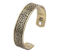 TQWSVUM Mujeres Hombres Vikingo Irlandés Nudo Ajustable Brazalete de Puño Abierto, Mitología Nórdica Celtic Nudo Vintage Amuleto Pulsera, Hecho A Mano Pulido Punk Pulsera Joyería Regalo