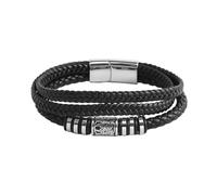 TQWSVUM Pulsera de Cuero con Cuentas de Runa Vikinga para Hombre - Pulsera Cuero Trenzado Multicapa Acero Inoxidable Nórdico Mito - Vintage Odin Animals Amuleto Brazalete Joyería para Parejas
