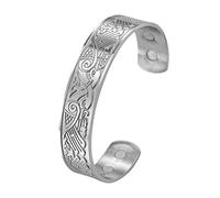 TQWSVUM Viking Celtic Knot Odin Crow Pulsera - Nórdico Hombres Mujeres Acero Inoxidable Cuervo Brazalete - Hecho A Mano Hip Hop Gótico Animal Amuleto Pirata Pagan Joyería