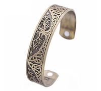TQWSVUM Viking Tree of Life Yggdrasil Brazalete Brazalete, Hombre Nudo Celta Tótem Ajustable Pulsera Abierta, Nórdico Noruego Estilo Gótico Pagano Joyería de Amuleto