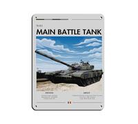 TR-85 - Cartel de metal vintage con impresión de tanque para pub, club, cafetería, bar, decoración de pared para el hogar, póster retro de 30 x 40 cm