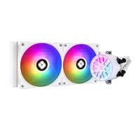 TR-AQUA ELITE 240 V6 ARGB Blanco-Enfriador líquido CPU, bomba eficiente controlada por PWM, para AM4/AM5, Intel LGA1150/1151/1200/2011/1851/1700, radiador integrado refrigerado por agua-Blanco
