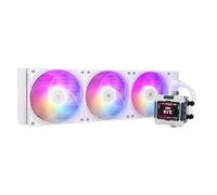 TR FW 360 Blanco ARGB - Enfriador de Líquido para CPU AIO de 360mm, Pantalla LCD IPS con Resolución de 320 * 240, para AM4/AM5/Intel LGA1700, Pantalla LCD Magnético-Absorvente de ‘2.4 pulgadas’ para