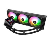 TR Grand Vision 360 ARGB AIO PC 360 - Enfriador de CPU (refrigeración por agua, pantalla LCD IPS de 480 x 480 para bomba de alto rendimiento AM4/AM5, Intel LGA1700/1851), color negro
