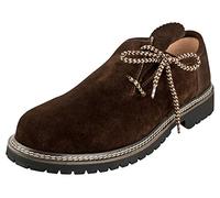 TR Martha Zapatos para traje regional de alta calidad para hombre, de piel para Oktoberfes, Marrón Duque, 44 EU