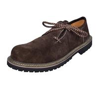 TR Martha Zapatos para traje regional de alta calidad para hombre, de piel para Oktoberfes, Marrón Duque, 45 EU
