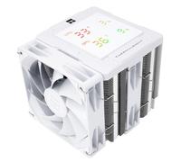 TR Peerless Assassin 120 Digital White, doble ventilador PWM de 120 mm con velocidad de 1850 rpm, compatible con Intel Lga1700 / 1851 / 115X / 1200, AM4 / AM5,
