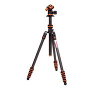 Tr pode de viaje Billy 2.0 de fibra de carbono de 3 patas Thing Punks: compacto y ajustable, con tres patas desmontables, color cobre/negro (BILL