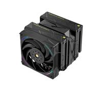 TR -Royal Pretor 130 Ultra Black CPU Cooler, 7 Heatpipes disipador de calor CPU refrigeración de CPU negro cepillado cubierta superior para Intel LGA115X/2011/1700/1851, plataformas AM4/AM5, torres