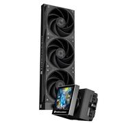 TR Stream Vision 360 Negro Aio CPU Cooler, radiador de 360 mm, LCD IPS a color de 3,5 pulgadas con ventilador de 60 mm incorporado, resolución 640 x 480, cabezal de refrigeración magnética-AM4/AM5
