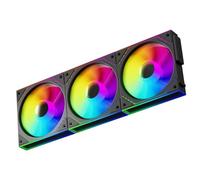 TR-Thermalright TL-M12Q-S X3 - Ventilador PWM de CPU de 120 mm, empalme inalámbrico, refrigeración silenciosa de 2000 rpm, ventilador de CPU negro, paquete de 3, efecto de luz de espejo infinito ARGB