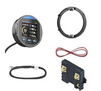 TR24 Medidor Coulomb para LiFePO4 para monitoreo de batería | Plástico metálico, IP68 impermeable, LCD a color, Capacidad de potencia de corriente de voltaje en tiempo real (50 A)