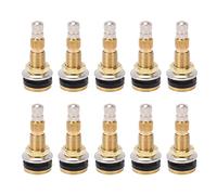 TR618A Tubeless Tire Valve Stem | 10pcs Brass 1 7 / 8in Valve Stems for Tractor/Grader/Backhoe | Fits 0.625in Valve Hole, Liquid & Gas Fill
