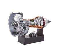 TR900 Turbofan - Kit de modelo de motor de avión con sistema de ventilador giratorio, pantalla mecánica de motor a chorro impreso en 3D, modelo de bricolaje para adultos de ingeniería de aviación