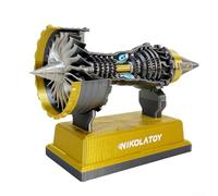 TR900 Turbofan Motor Kit para Mini Modelos con Motor de Amortiguación Eléctrico y Realismo Impreso 3D para Exhibición o Jugar (Amarillo)