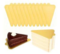 trabag 100 unidades de Cakeboard triangulares, 11,8 x 7,8 cm, base triangular, bandeja para tartas desechable, de cartón, accesorios para tartas, para pantalla de postres, para bodas, cumpleaños