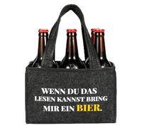 trabag Bolso de mano de cerveza para hombre, divertido regalo de cerveza para hombres, cumpleaños, SI DU DAS LESEN Kannst Bring Me una cerveza, regalo de cumpleaños para hombres, regalos de cumpleaños