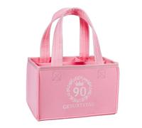 trabag Regalo divertido para mujer, bolso de cerveza, 6 botellas, regalos para mujeres, cumpleaños, regalo de cerveza, bolso de cerveza, regalos para amantes de la cerveza, Rosa., 90 cumpleaños