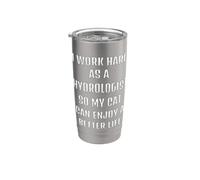 Trabaja como hidrólogo para que mi gato pueda tener un mejor Vaso térmico de acero inoxidable de doble pared