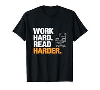 Trabaja Duro Leer Duro Entusiasta de la Lectura de Ratones de bibliot Camiseta