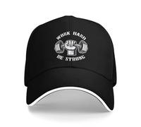 Trabaja Duro Sé Fuerte Cita Motivacional para Gimnasio Gorra de béisbol Hip Hop Ajustable Entrenamiento de Culturismo Sombrero de papá Gorras Snapback de otoño