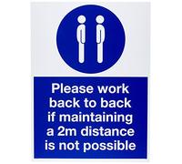 Trabaja hacia atrás si no es posible mantener 2 m de distancia.