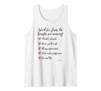 Trabaja para Jesús Los Beneficios Son increíbles fe Cristiana para Hombres Camiseta sin Mangas