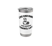 Trabaja y viaja Vive y trabaja desde cualquier lugar Travel Vaso térmico de acero inoxidable de doble pared