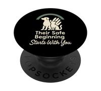 Trabajador de Refugio de Animales Voluntario de Rescate de Animales Sociedad Protectora de Animales PopSockets PopGrip Adhesivo