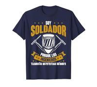 Trabajador del Metal Soldador Welder Divertido Soldadura Camiseta, Hombre, Azul Marino, XXL