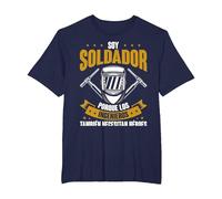 Trabajador del Metal Soldador Welder Divertido Soldadura Camiseta, Hombre Tallas Grandes, Azul Marino, 2X Alto