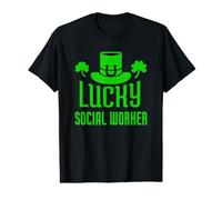 Trabajador Social Afortunado Trabajador Social Divertido del día de San Patricio Camiseta gráfica económica