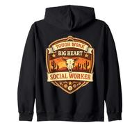 Trabajador Social/Apreciación del Trabajo Social Country Western Sudadera con Capucha