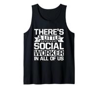 Trabajador Social Cita Little Social Worker All of Us Camiseta sin Mangas