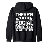 Trabajador Social Cita Little Social Worker All of Us Sudadera con Capucha